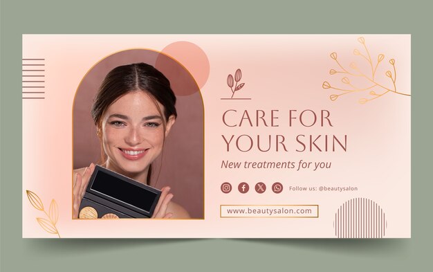 Beauty salon  facebook template