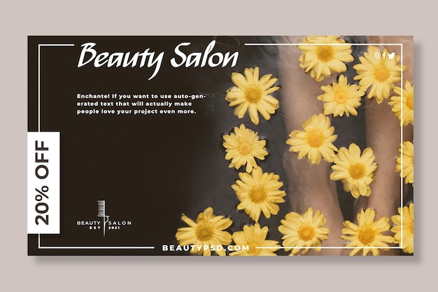 Free vector beauty salon floral banner