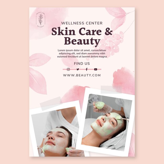 Beauty salon flyer template