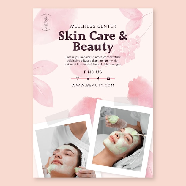 Beauty salon flyer template