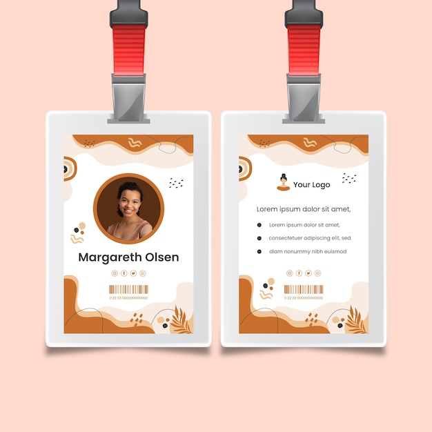 Beauty salon id card template