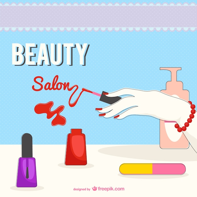 Free vector beauty salon illustration