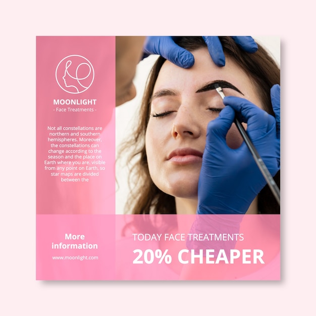 Free vector beauty salon instagram post design template