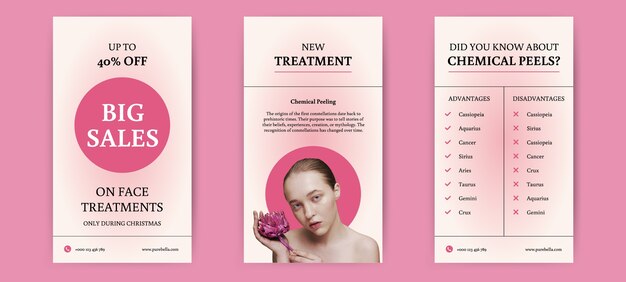 Beauty salon instagram story template design