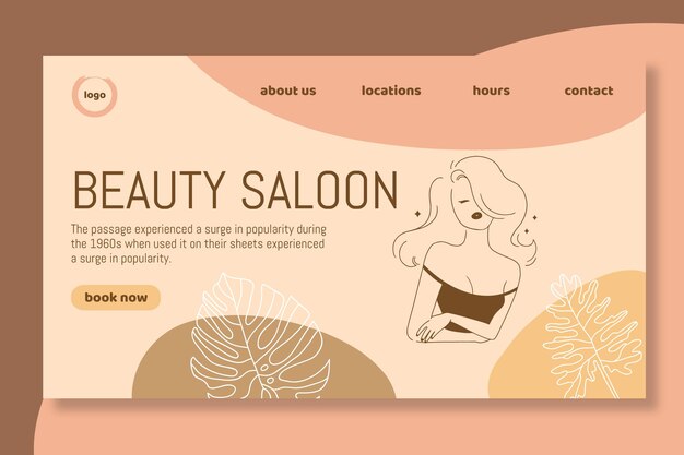 beauty salon landing page template