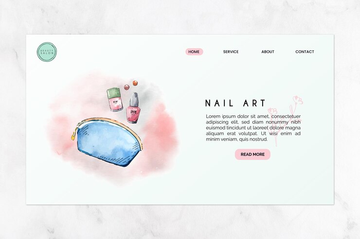 Free Vector beauty salon landing page template