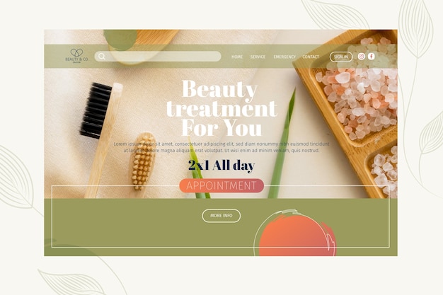 Beauty salon landing page