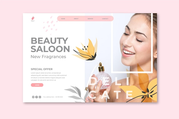 Beauty salon landing page