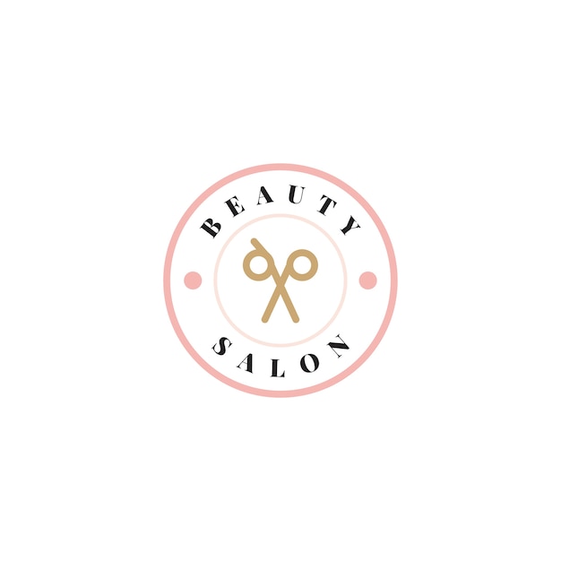 Beauty salon logo design vector