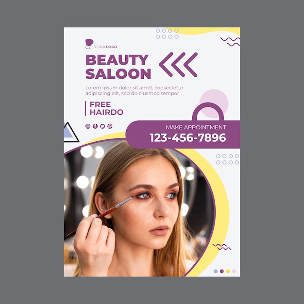 Beauty salon poster template