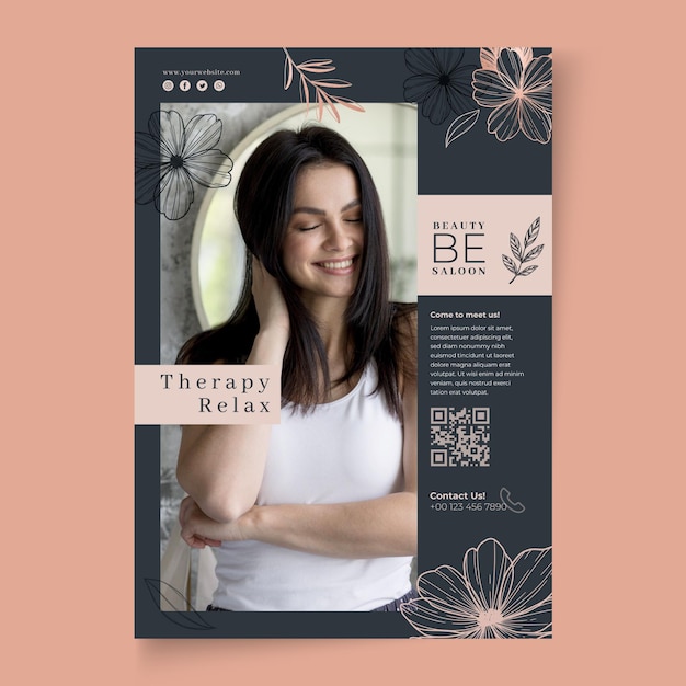 Beauty salon poster template