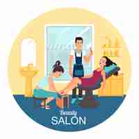 Free vector beauty salon spa illustration