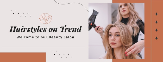 Free vector beauty salon therapy facebook cover