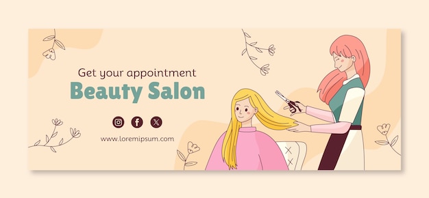 Beauty salon therapy facebook cover