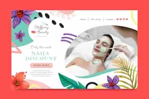 Free vector beauty salon web template