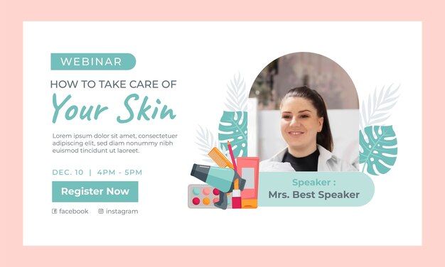 beauty salon   webinar template