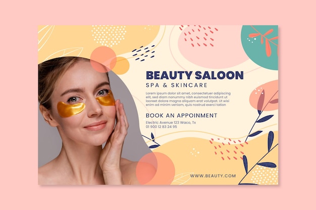 Free vector beauty saloon banner template