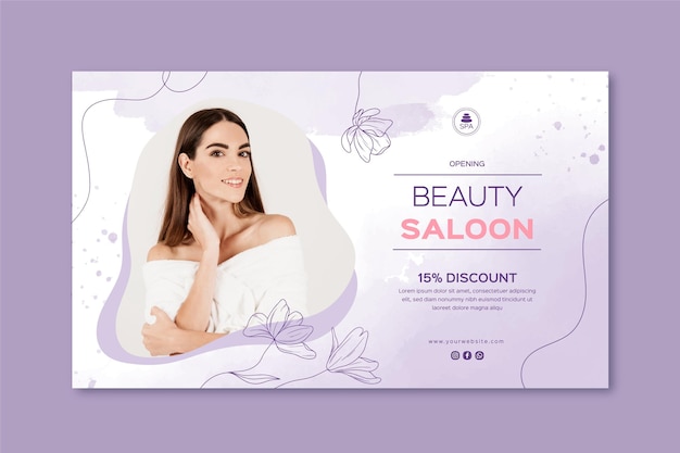 Free vector beauty saloon banner template