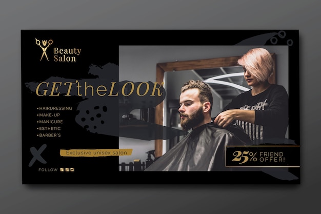 Beauty saloon banner template