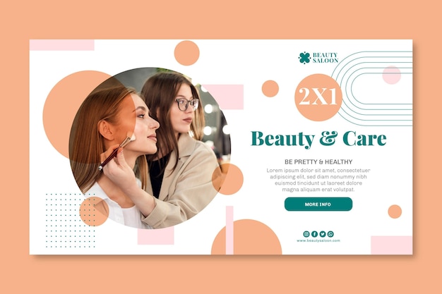 Free vector beauty saloon banner template