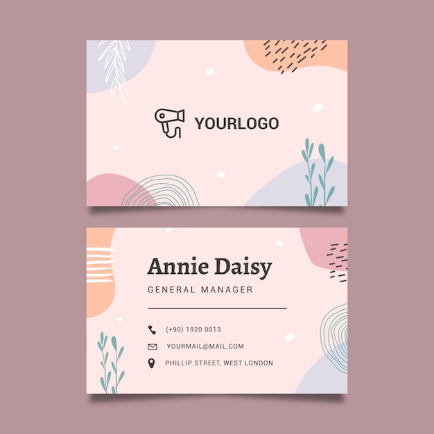 Beauty saloon business card template