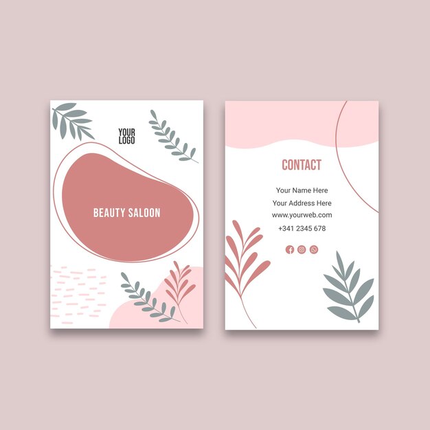 beauty saloon double-sided businesscard v