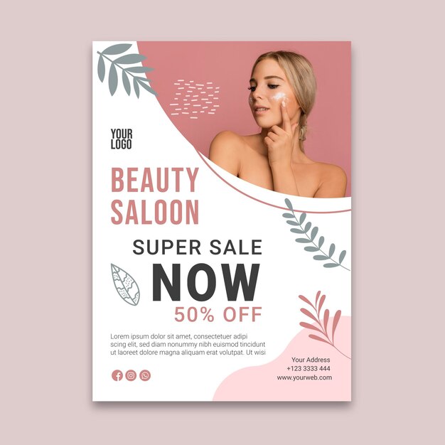 beauty saloon flyer v