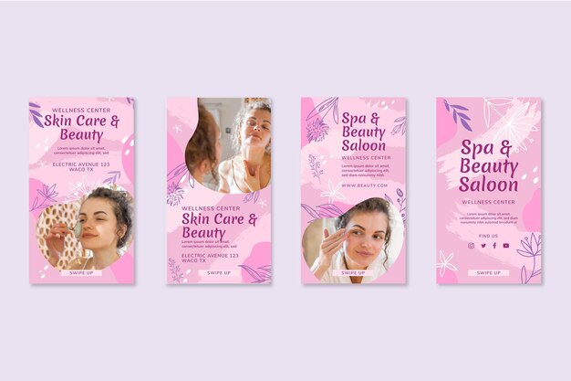 Beauty saloon instagram stories collection