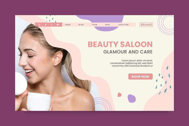 beauty saloon landing page