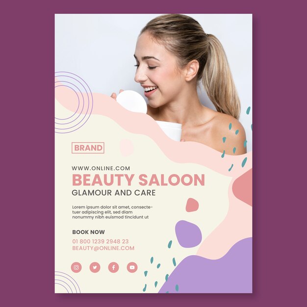 Beauty saloon poster template