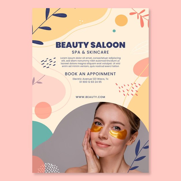beauty saloon poster template