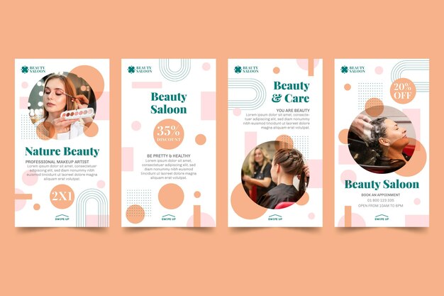 beauty saloon stories template
