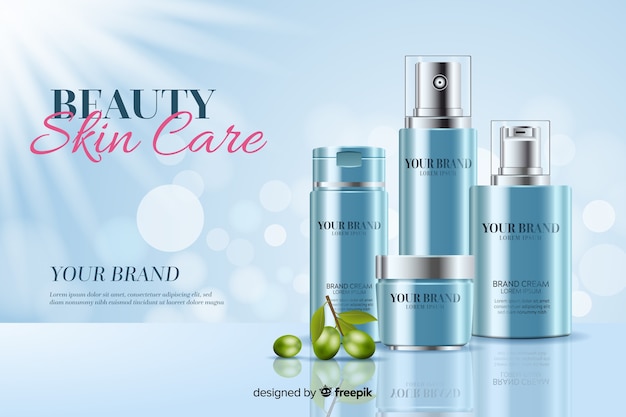 Free vector beauty skin care background