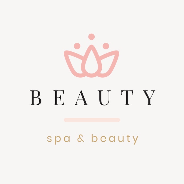 Шаблон логотипа спа-салона красоты, иллюстрация цветка лотоса для вектора здоровья и хорошего самочувствия
