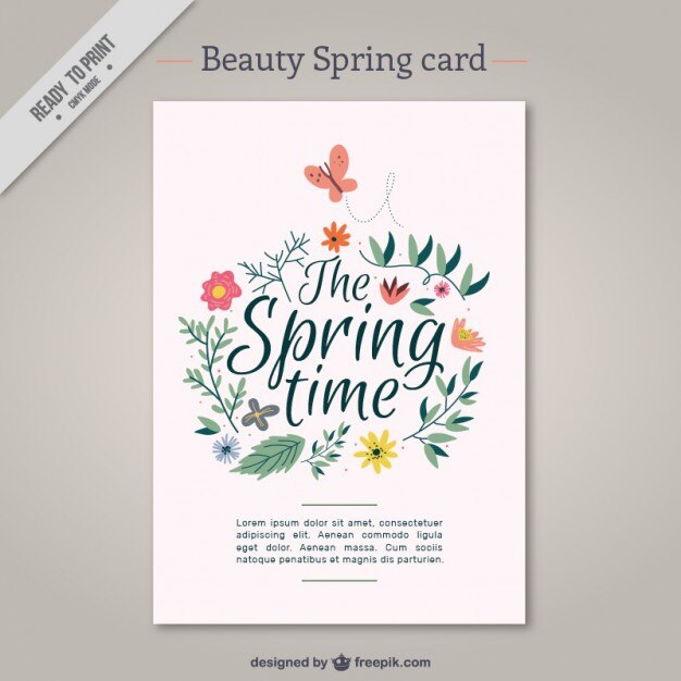 Free Vector beauty spring card