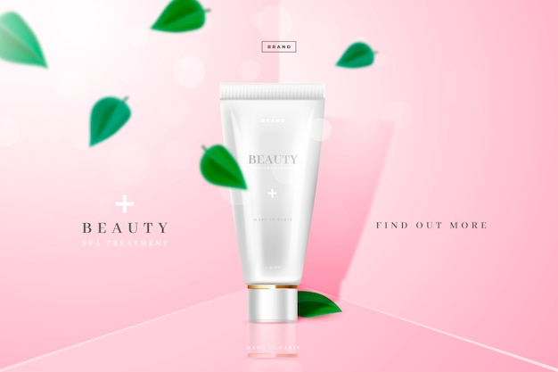 Beauty and youth cosmetic product ad