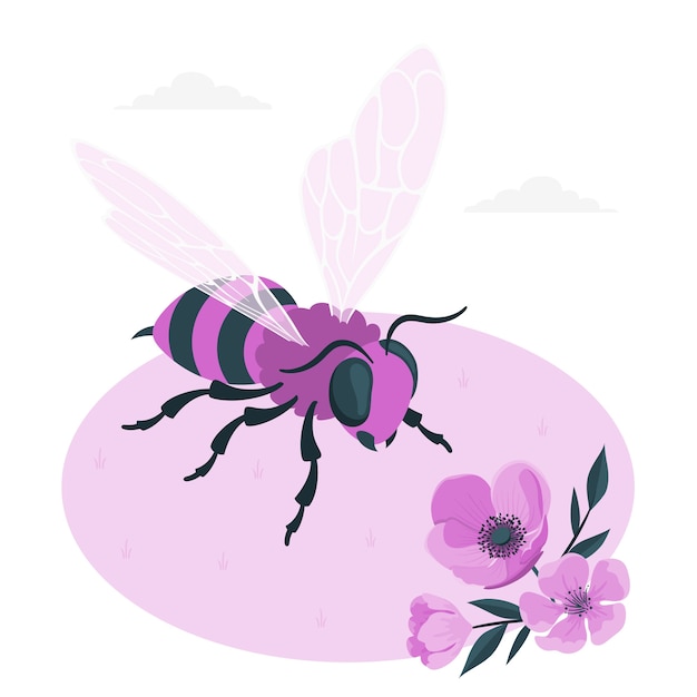 Free vector bee concept illustration