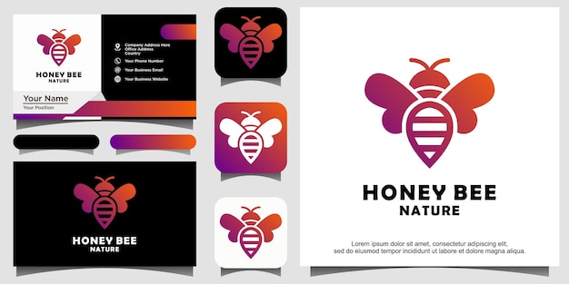 Bee honey logo design
