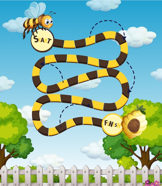 A bee maze game