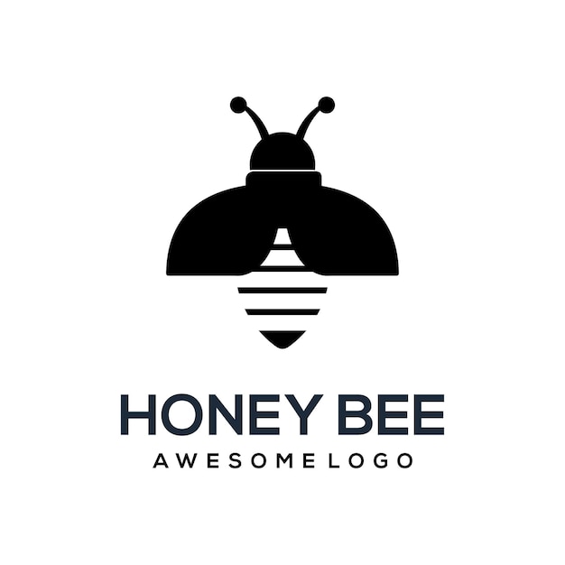 Bee silhouette logo