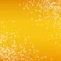 Free vector beer background with realistic bubbles