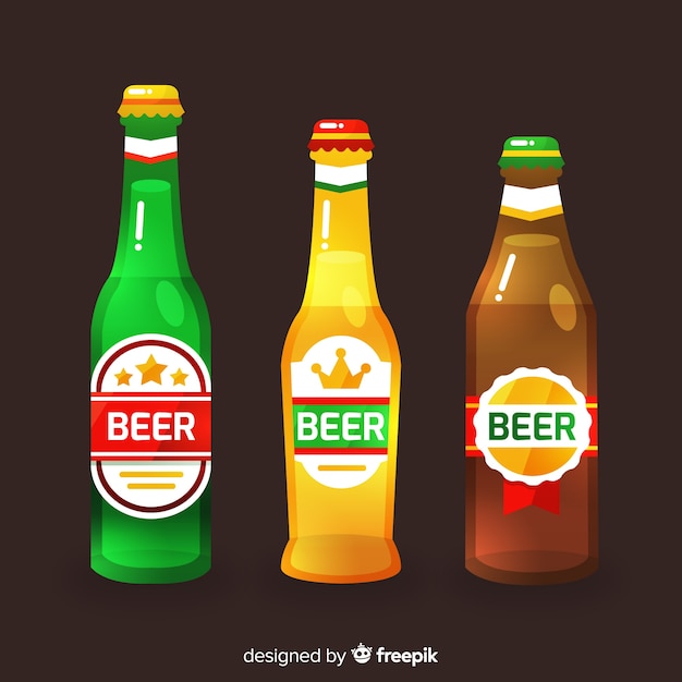 Free vector beer bottle collection