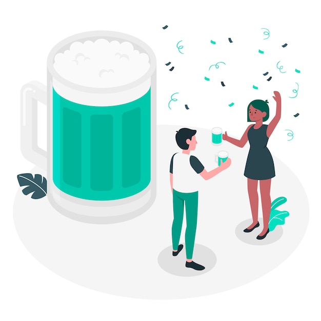 Beer celebration concept illustration