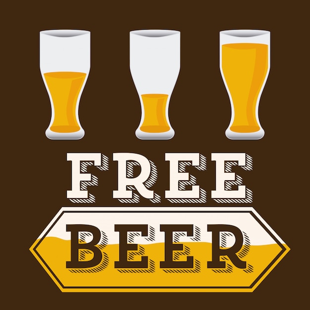 beer design over brown, free beer