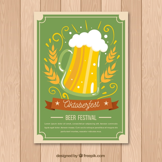 Beer festival poster in vintage style