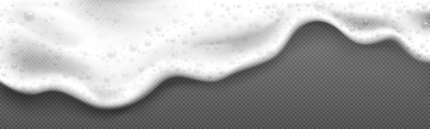 Free vector beer foam white soap texture with bubbles