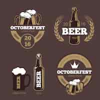 Free vector beer label templates for beer house, brewing company, pub and bar.