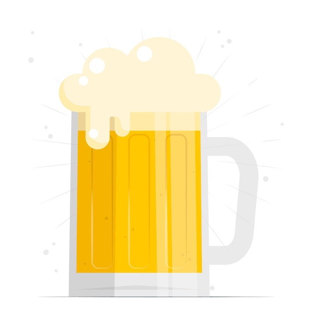 Free vector beer mug concept illustration