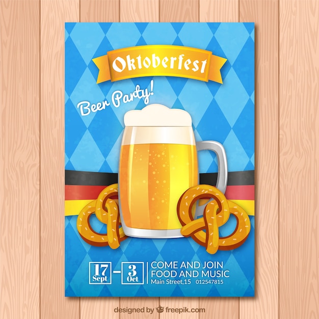 Birra brochure festival di oktoberfest