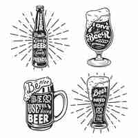 Free vector beer related typography.